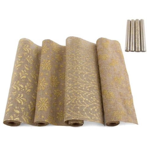 ROLLO MALLA DECORACIÓN *ORO  36x3 MT SURT 4