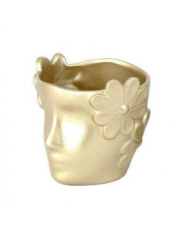 FLORERO TROYA ORO 18*17*17CM 73-2190