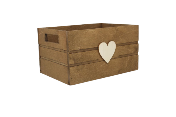 10010NOC CAJA MADERA 28X18X12 CORAZON