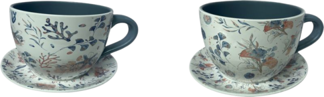 TAZA MACETERO CON PLATO  23X19X12CM *0174611