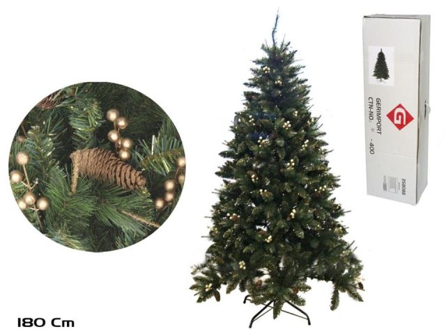 ARBOL PINO NAVIDAD PIÑA-BOLITA DORADA 180CM 358088