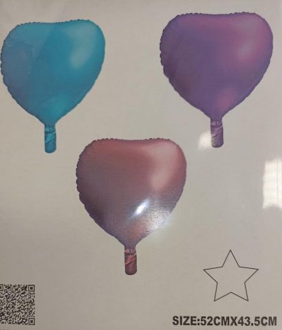 GLOBOS FORMA CORAZON COLORES MATE 870924