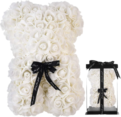 OSO ROSAS C/CAJA 25CM *BLANCO 0890181