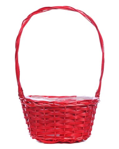 CESTA MIMBRE ALTO53CMS ANCH 30X20 *ROJO Y0506.03