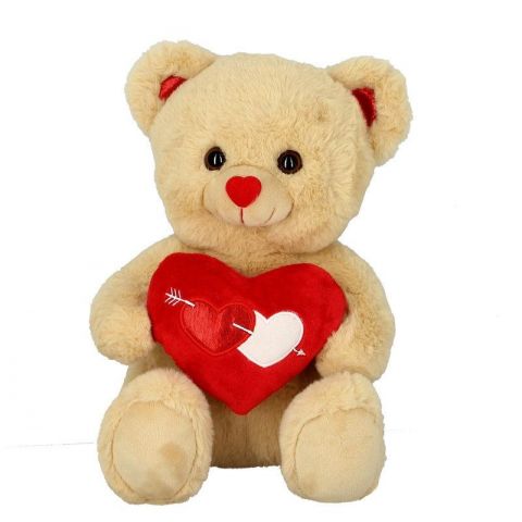 OSO MARRRON CORAZON 18CM 2681