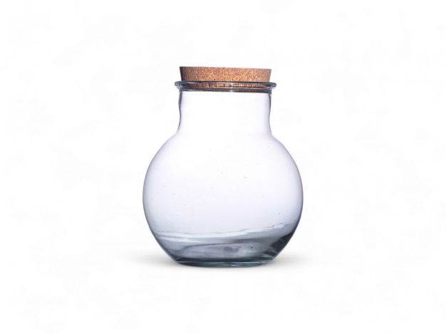 BOTE FLORERO ø18 H20 CON CORCHO BL20PC