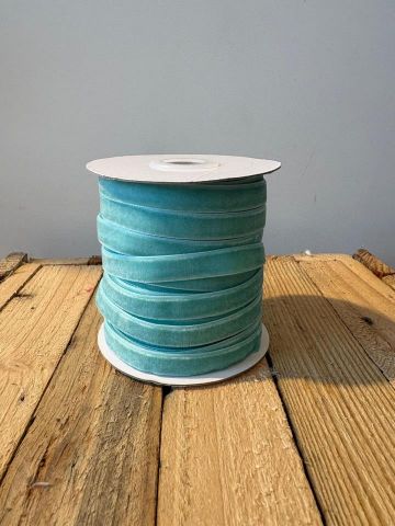 ROLLO LAZO TERCIOPELO 25M *TURQUESA CLARO 