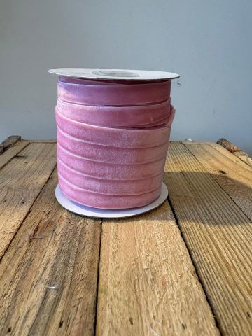 ROLLO LAZO TERCIOPELO 25M *ROSA BEBE