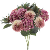 RAMO ZINNIA HORTENSIA*ROSA 9199-12