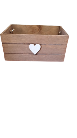 CAJA MADERA  CORAZON 28X18X12CM *10011NOC