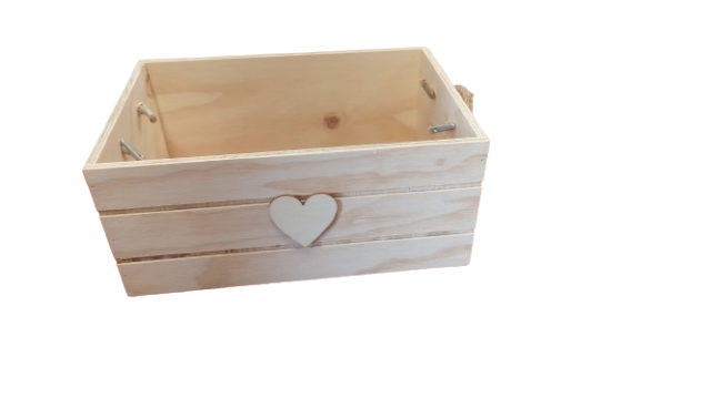 CAJA MADERA CORAZON 28X18X12CM *10011CC 