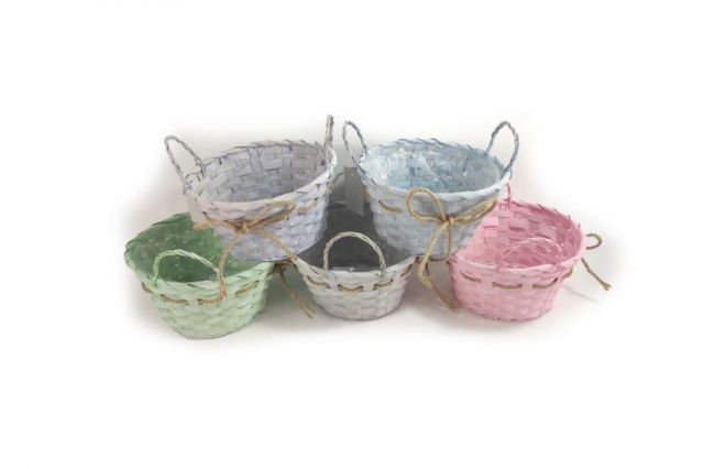 CESTA IND. 5 COLORES 19X10CMS  0281922