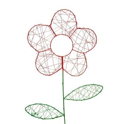 PICK ALAMBRE FLOR PEQUEÑO *ROJO E418/3