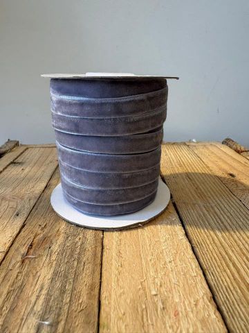 ROLLO LAZO TERCIOPELO 25M *GRIS PLATA