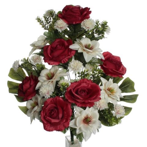 RAMO ENCARADO ROSA MAGNOLIA 6489- ROJO