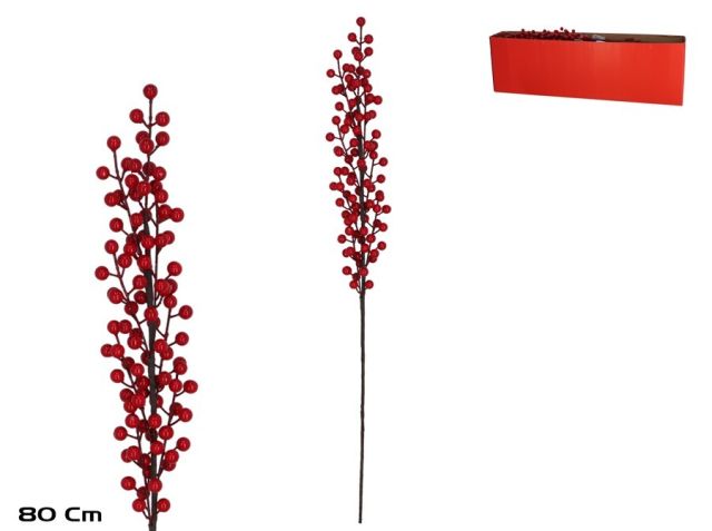 VARA CERRADA BAYAS ROJAS 80 CMS 82165