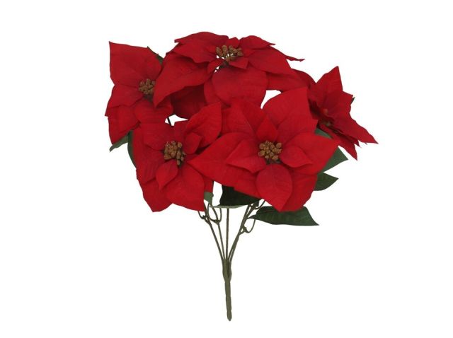 RAMO POINSETTIA X 5 -54CM (ROJA) 80523
