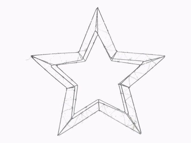 ESTRELLA XMAS METAL 250 LUCES 60CM PLATA *319513 