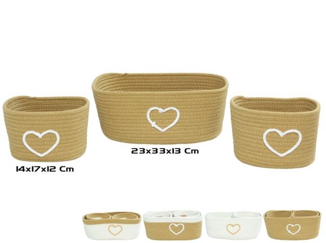 SET 3 CESTAS CORAZON 4SDT *423968