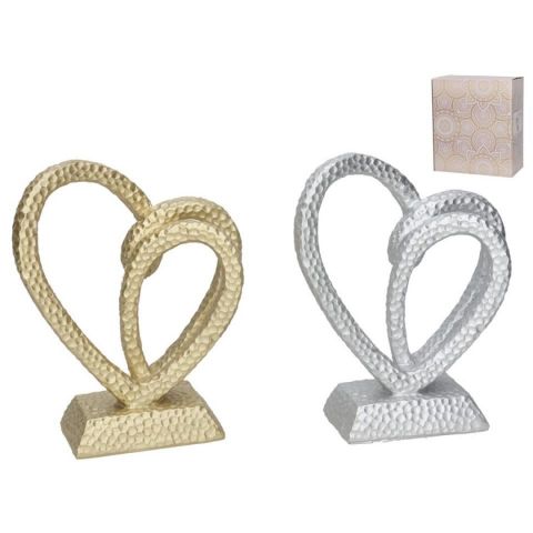 FIGURA CORAZON 2 COLORES 17X8X20CM *389400