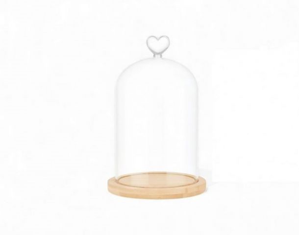 CUPULA 12X21CM CON CORAZON *20026