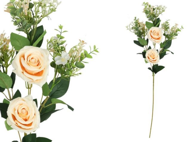 VARA ROSAS/LILIES X5 87CMS *CREMA 35510