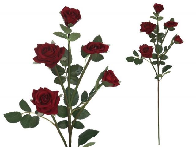 VARA ROSITA CLASIC TERCIOPELO X5 72CM *ROJO 227634