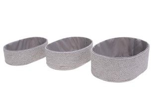 SET 3 CESTOS GRIS *59899