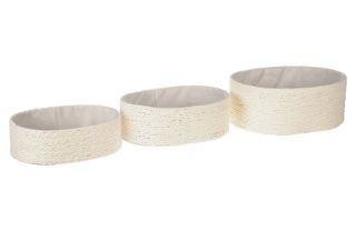 SET 3 CESTOS OVALADOS *CREMA 68647