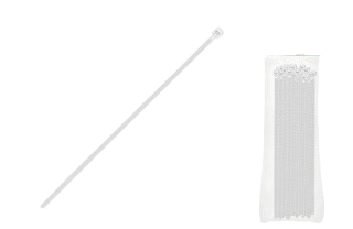 PACK 50 BRIDAS *BLANCO 3´6MM-30CMS 14749