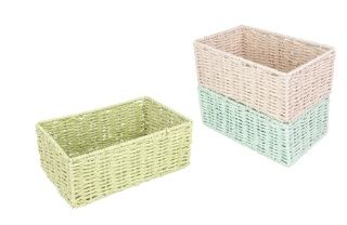CESTA RECTANGULAR 3 COLORES SURTIDOS *16286