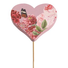 PICK CORAZON CON DISEÑO FLORES*ROSA 79352