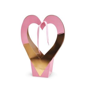 BOLSO DE REGALO CORAZON*ROSA 31X14X42CMS 79357