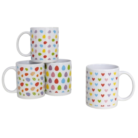 TAZA COLORES  4 SURTIDAS 330ML *102726