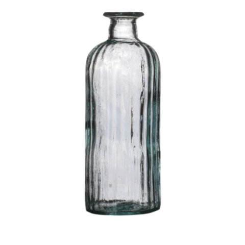 BOTELLA RAYADA CRISTAL RECICLADO *08040