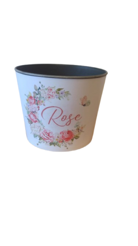 MACETERO PLASTICO*ESTAMPADO Ø18X H14 ROSA 220155