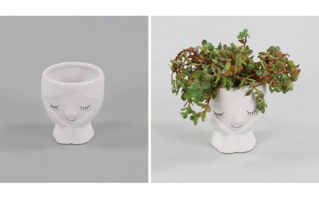 VASO CARA CERAMICA BLANCO H8CMS 409520
