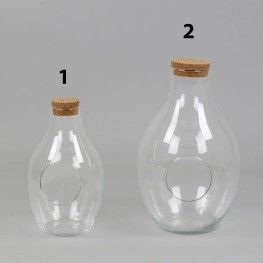 TERRARIUM CRISTAL CON TAPON 6.3X18CM *223762-P