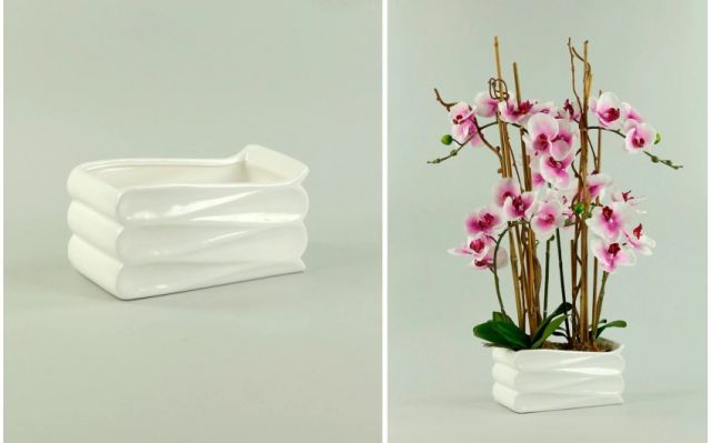 JARDINERA 2 ORQUIDEA BLANCO *408010