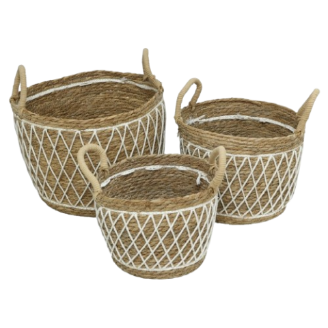 SET 3 CESTAS CON ASAS *HEBE 424156