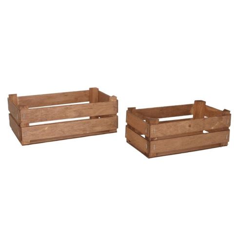 SET 2 CAJAS MADERA WATFORD *MARRÓN 601443