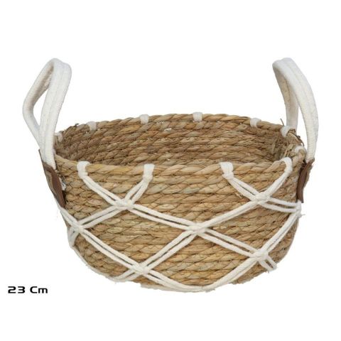 CESTA REDONDA CON ASAS ZAMBIA 23X12CM *279927