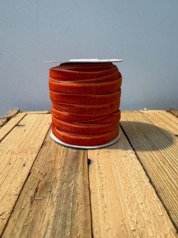 ROLLO LAZO TERCIOPELO 25M *NARANJA *80054