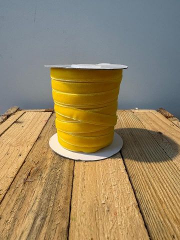 ROLLO LAZO TERCIOPELO 25M *AMARILLO 80058