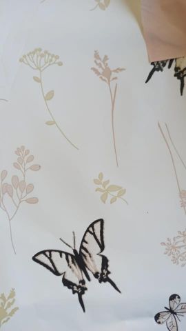 ROLLO PERLATO DOBLE CARA MARIPOSA /CREMA