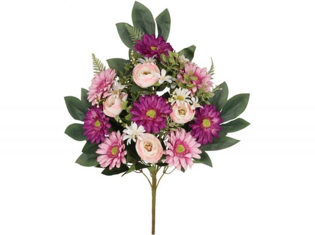 RAMO ENCARADO GERBERA-RANUNCULO X12 VIOLETA 403786