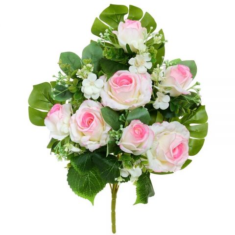 RAMO ENCARADO ROSAS-CAPULLOS X8 ROSA 264752