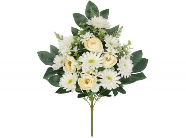 RAMO ENCARADO GERBERA-RANUNCULO BLANCO  403748 