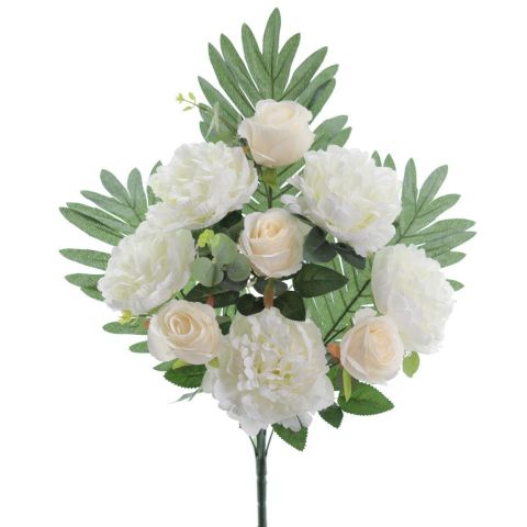 RAMO ENCARADO PEONIAS CAPULLOS  *CREMA 5524-01