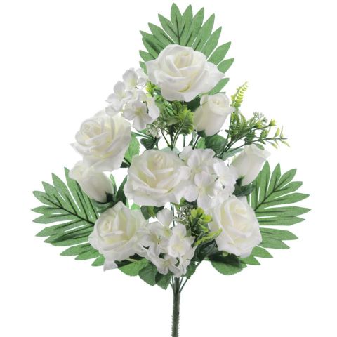 RAMO ENCARADO ROSAS CAPULLOS *BLANCO 5511-01